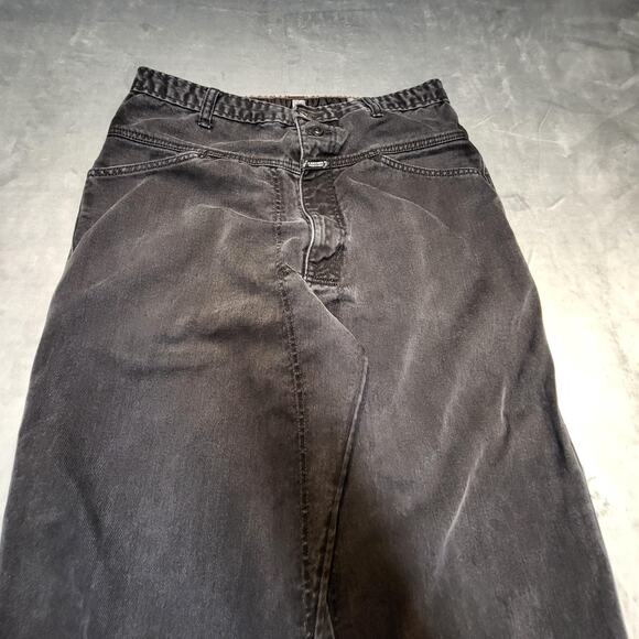 Marithe Francois Girbaud Jeans Mens 32x32 Black Gray Asymmetrical Fly Carpenter - Picture 2 of 13